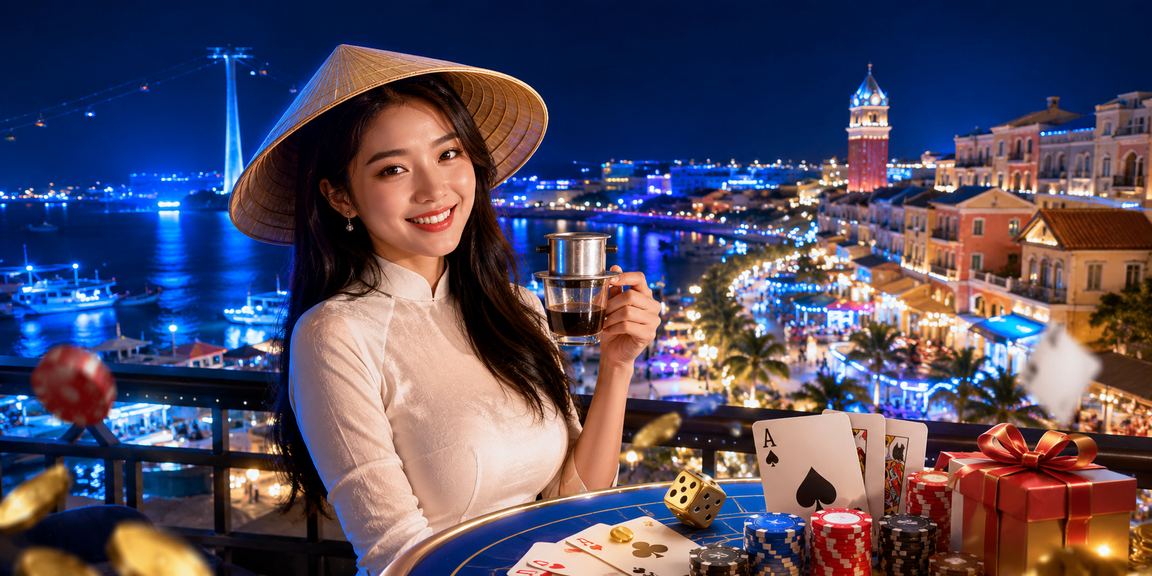 Khung cảnh giải trí tại Phú Quốc với thiết bị di động và cà phê